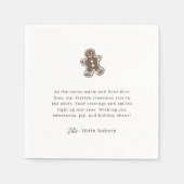 Moderne minimalistische bakkerij vakantie dank u servet (Voorkant)