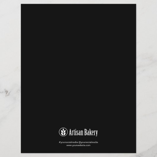 Moderne minimalistische bakkerijflyer flyer (Achterkant)