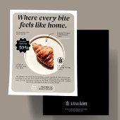 Moderne minimalistische bakkerijflyer flyer