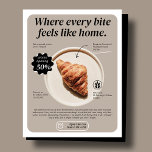Moderne minimalistische bakkerijflyer flyer<br><div class="desc">Modern,  minimalistisch,  multifunctioneel ontwerp voor uw gepersonaliseerde bedrijfsbrochure. Selecteer de knop 'Bewerken met de ontwerptool' om dit ontwerp verder aan te passen.</div>