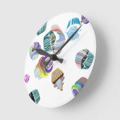 Moderne minimalistische bakkers dozijn cupcake fan ronde klok (Hoek)