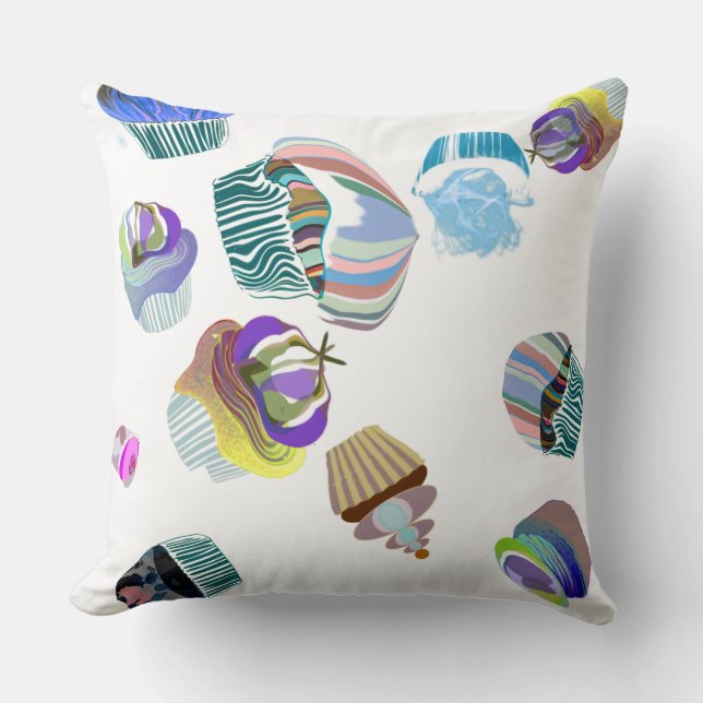 Moderne minimalistische bakkersblauw blauwgroen gr kussen (Voorkant)