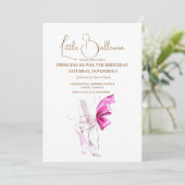 Moderne Minimalistische Ballerina Verjaardagsfeest Kaart (Staand voorkant)