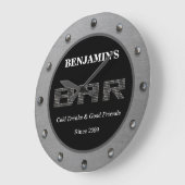 Moderne minimalistische bar wandklok (Hoek)