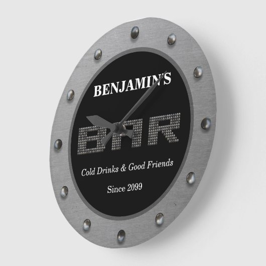 Moderne minimalistische bar wandklok (Hoek)