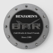 Moderne minimalistische bar wandklok (Voorkant)