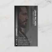 Moderne minimalistische barber-winkel haar Stylist Visitekaartje (Voorkant)