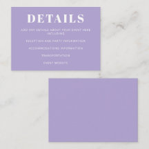 Moderne minimalistische bat Mitzvah Lavender Paars