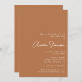 Moderne minimalistische Bat Mitzvah Script Terraco Kaart (Voorkant / Achterkant)