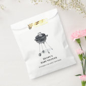 Moderne minimalistische BBQ Grill Baby shower Bedankzakje (Gezegeld)
