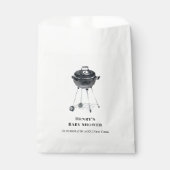Moderne minimalistische BBQ Grill Baby shower Bedankzakje (Voorkant)