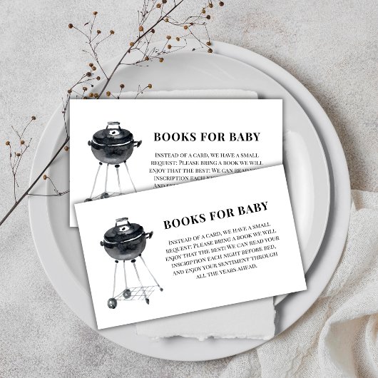 Moderne minimalistische BBQ Grill boeken voor Baby Informatiekaartje