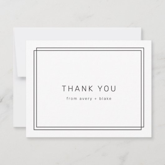 Moderne minimalistische bedankkaart / AVERY Suite (Voorkant)