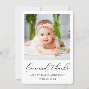 Moderne minimalistische Bedankt Baby