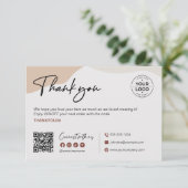 Moderne Minimalistische Bedankt Korting QR-code Lo (Staand voorkant)