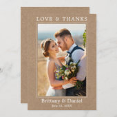 Moderne minimalistische Bedankt met een simpele br (Voorkant / Achterkant)