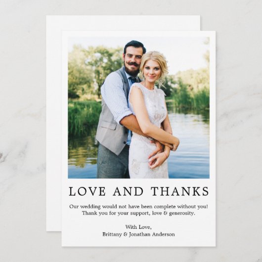 Moderne, minimalistische Bedankt met eenvoudige li (Voorkant / Achterkant)