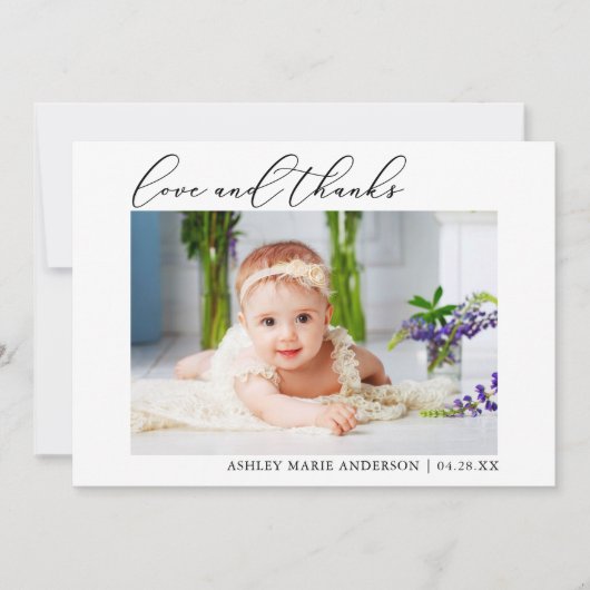 Moderne, minimalistische Bedankt van de liefde voo (Voorkant)