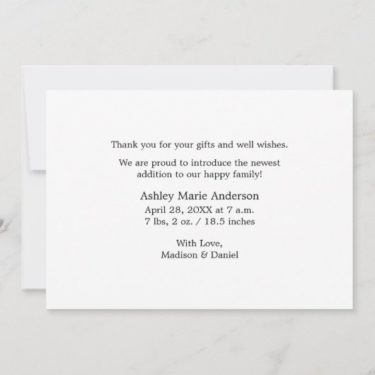 Moderne, minimalistische Bedankt van de liefde voo (Achterkant)