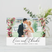 Moderne minimalistische Bedankt voor liefdeswedden (Staand voorkant)