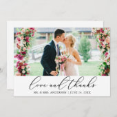 Moderne minimalistische Bedankt voor liefdeswedden (Voorkant / Achterkant)