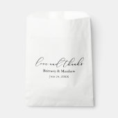 Moderne minimalistische Bedankt voor weddenschap m Bedankzakje (Voorkant)