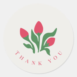 Moderne Minimalistische Bedankt Zakelijke Aangepas Ronde Sticker