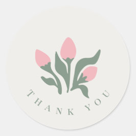 Moderne Minimalistische Bedankt Zakelijke Aangepas Ronde Sticker