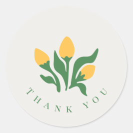 Moderne Minimalistische Bedankt Zakelijke Aangepas Ronde Sticker