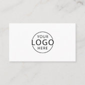 Moderne minimalistische bedrijfs-Logo QR-code Visitekaartje (Voorkant)