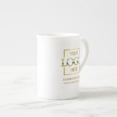 Moderne minimalistische bedrijfsbranding op maat L Porselein Kop (Voorkant rechts)