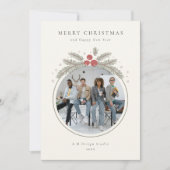 Moderne Minimalistische Bedrijfsfoto Vakantiekaart Feestdagenkaart (Voorkant)