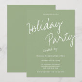 Moderne minimalistische bedrijfstypografie feestda kaart (Voorkant / Achterkant)