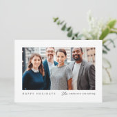 Moderne minimalistische bedrijfsvoering feestdagenkaart (Staand voorkant)