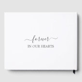 Moderne minimalistische begrafenisboogfoto gastenboek (Achterkant)