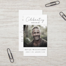 Moderne minimalistische begrafenisgebedsgebed Kaar