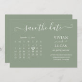 Moderne, minimalistische begroting voor groene age kaart (Voorkant / Achterkant)