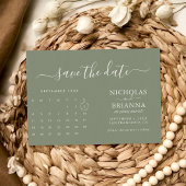 Moderne, minimalistische begroting voor groene age save the date