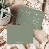 Moderne, minimalistische begroting voor groene age save the date