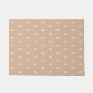 Moderne minimalistische beige boho regenboog deurmat
