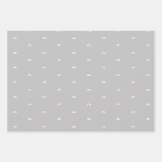 Moderne minimalistische beige boho regenboog inpakpapier vel (Voorkant 3)
