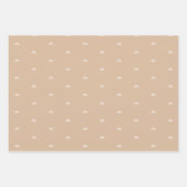 Moderne minimalistische beige boho regenboog inpakpapier vel (Voorkant)