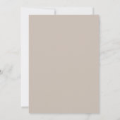 Moderne Minimalistische Beige Bruiloft Save The Date (Achterkant)