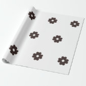 Moderne minimalistische beige en bruine  patronen cadeaupapier (Uitgerold)