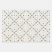 Moderne minimalistische beige en bruine  patronen inpakpapier vel (Voorkant 2)