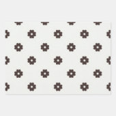 Moderne minimalistische beige en bruine  patronen inpakpapier vel (Voorkant)