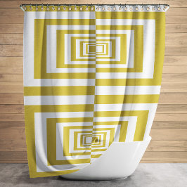 Moderne Minimalistische Beige Geometrisch Douchegordijn