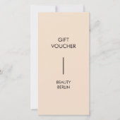 Moderne Minimalistische Beige QR Code Cadeaubon (Voorkant)