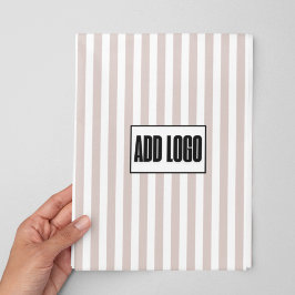 Moderne minimalistische Beige Stripes Business Log Inpakpapier Vel