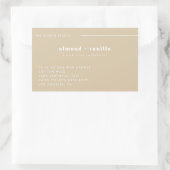 Moderne minimalistische beige verpakking kaarskosm rechthoekige sticker (Tas)